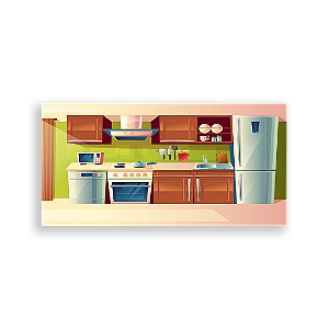 Painel Retangular - Cozinha - Sublimado 3D