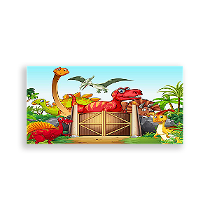 Painel Retangular - Dinossauros - Sublimado 3D