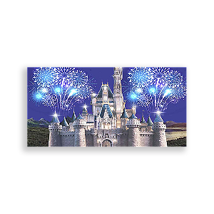 Painel Retangular - Disney Castelos - Sublimado 3D