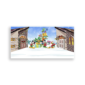 Painel Retangular - Disney Natal - Sublimado 3D