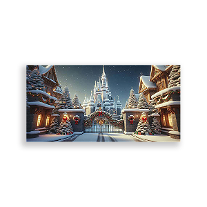 Painel Retangular - Disney Natal - Sublimado 3D