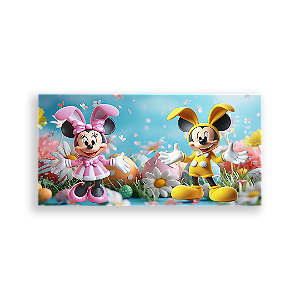 Painel Retangular - Disney Pascoa - Sublimado 3D