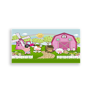 Painel Retangular - Fazenda Rosa - Sublimado 3D