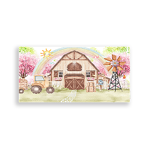 Painel Retangular - Fazenda Rosa - Sublimado 3D