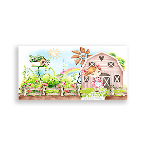 Painel Retangular - Fazenda Rosa - Sublimado 3D