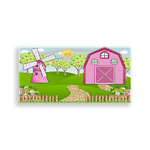 Painel Retangular - Fazenda Rosa - Sublimado 3D