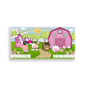 Painel Retangular - Fazenda Rosa - Sublimado 3D