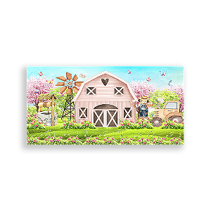 Painel Retangular - Fazenda Rosa - Sublimado 3D