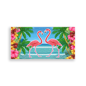 Painel Retangular - Flamingos - Sublimado 3D