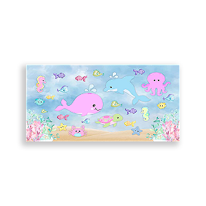 Painel Retangular - Fundo Do Mar - Sublimado 3D
