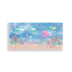 Painel Retangular - Fundo Do Mar - Sublimado 3D