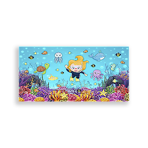 Painel Retangular - Fundo Do Mar - Sublimado 3D