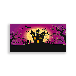 Painel Retangular - Dia das Bruxas Halloween - Sublimado 3D