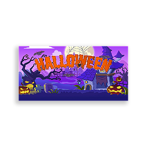 Painel Retangular - Dia das Bruxas Halloween - Sublimado 3D