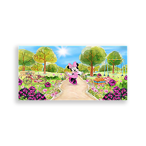 Painel Retangular - Minnie Rosa - Sublimado 3D