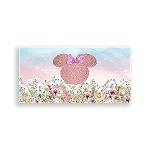 Painel Retangular - Minnie Rosa - Sublimado 3D
