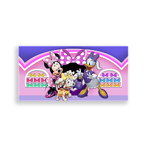 Painel Retangular - Minnie Rosa - Sublimado 3D