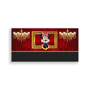Painel Retangular - Minnie Vermelha - Sublimado 3D