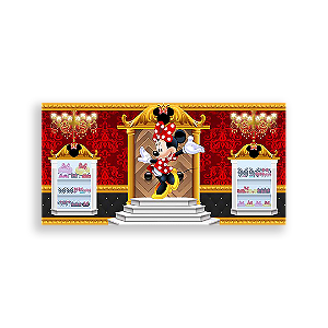 Painel Retangular - Minnie Vermelha - Sublimado 3D