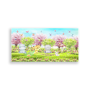Painel Retangular - Safari Rosa - Sublimado 3D