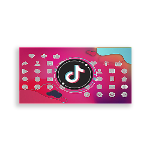 Painel Retangular - Tik Tok - Sublimado 3D