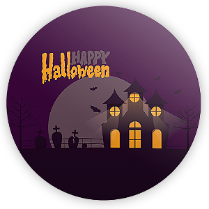 Painel de Mesa - Dia das Bruxas Halloween - Sublimado 3D