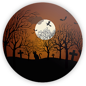 Painel de Mesa - Dia das Bruxas Halloween - Sublimado 3D