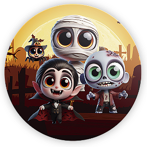 Painel de Mesa - Dia Das Bruxas Halloween - Sublimado 3D