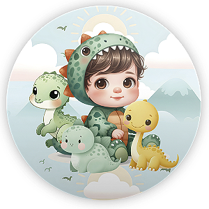 Painel de Mesa - Dinossauro Menino - Sublimado 3D