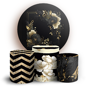 KIT Redondo e Trio - Floral - Sublimado 3D