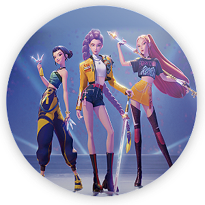 Painel de Mesa - Guerreiras do K Pop - Sublimado 3D