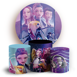 KIT Redondo e Trio - Guerreiras do K-Pop - Sublimado 3D