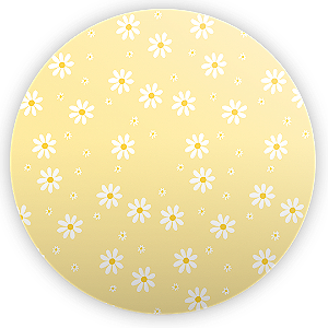 Painel Redondo - Flor Margarida - Sublimado 3D