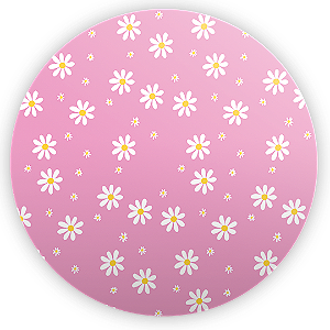 Painel Redondo - Flor Margarida - Sublimado 3D