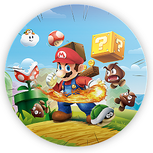 Painel Redondo - Super Mario - Sublimado 3D