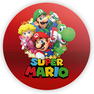 Painel Redondo - Super Mario - Sublimado 3D
