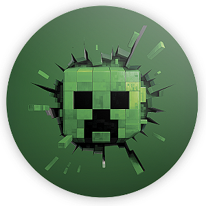 Painel Redondo - Minecraft - Sublimado 3D
