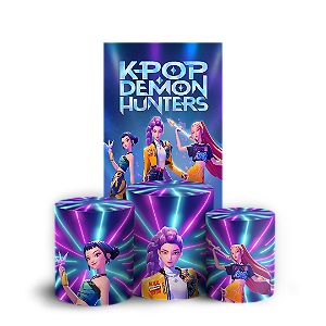 Faixa Lateral e Trio Cilindro Sublimado 3D Vest Facil - Guerreiras do K Pop