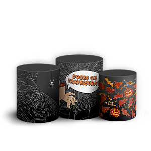 Trio Cilindro - Dia das Bruxas Halloween - Sublimado 3D