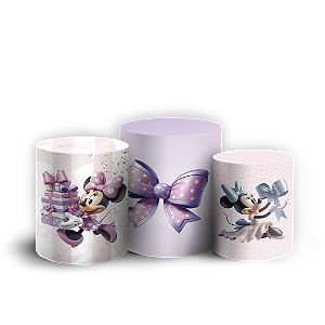 Trio Cilindro - Minnie Rosa - Sublimado 3D