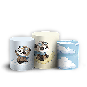 Trio Cilindro - Ursinho Aviador - Sublimado 3D