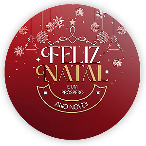 Painel Redondo Sublimado 3D - Natal