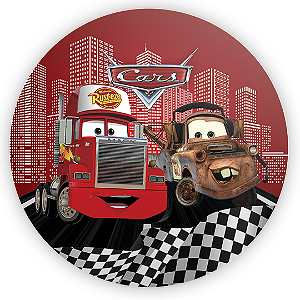 Painel Redondo Sublimado 3D - Carros