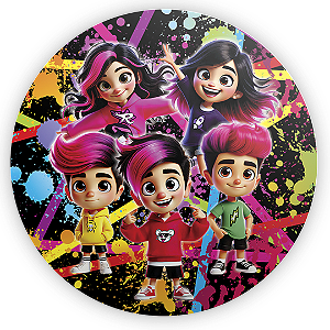 Painel Redondo Sublimado 3D - Emilly Vick Os Rosa