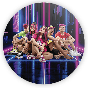 Painel Redondo Sublimado 3D - Emilly Vick Os Rosa