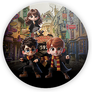 Painel Redondo Sublimado 3D - Harry Potter