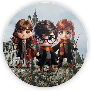 Painel Redondo Sublimado 3D - Harry Potter