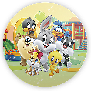 Painel Redondo Sublimado 3D - Looney Tunes