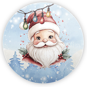 Painel Redondo Sublimado 3D - Natal