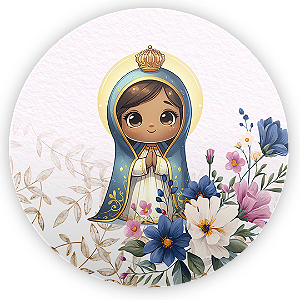 Painel Redondo Sublimado 3D - Nossa Senhora